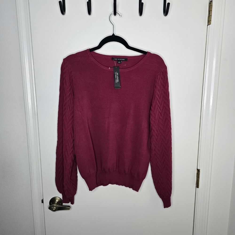 Zac & Rachel Pullover Women's Sweater - Burgundy Large